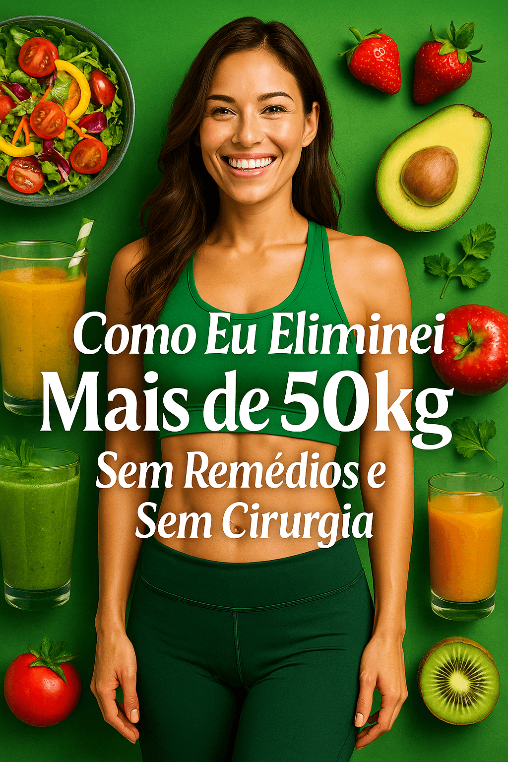 Como Eliminei +50kg Sem Remédios e Cirurgia: Kit com 5 eBooks + Bônus Exclusivo de Sucos e Shakes Naturais para Emagrecer de Vez